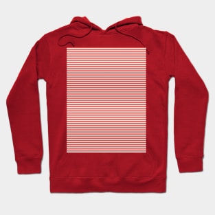 Thin red and white stripes pattern Hoodie